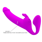 Vibrador Strapless Recarregável com 10 Modos de Vibração e 10 modos de tapa - Zanini
