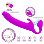 Vibrador Strapless Recarregável com 10 Modos de Vibração e 10 modos de tapa - Zanini