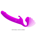 Vibrador Strapless Recarregável com 10 Modos de Vibração e 10 modos de tapa - Zanini