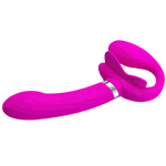 Vibrador Strapless de casal com Ponto G,Estimulador clitoriano recarregável 