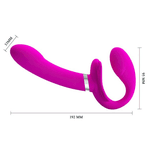 Vibrador Strapless de casal com Ponto G,Estimulador clitoriano recarregável 