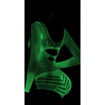 BODY ARRASTÃO QUE BRILHA NA LUZ NEGRA com Manga Y2146 - Yaffa 