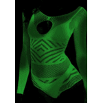 BODY ARRASTÃO QUE BRILHA NA LUZ NEGRA com Manga Y2146 - Yaffa 