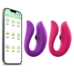 Vibrador de Casal com Pulsação - À Longa distância - APP - 10 modos de vibrações