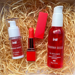 Kit Essencia - gel clitoriano excitante, Bullet e lubrificante Beijável a base de água 