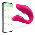 Vibrador de Casal com Pulsação - À Longa distância - APP - 10 modos de vibrações
