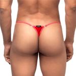 calcinha masculinha - Thong Biquini Fio Dental - viscolycra com regulagem - Cor Vermelha 