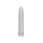 Vibrador Personal Canelado - cor Branco – 13cm X 2cm