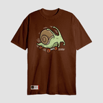 Camiseta Estampada Landfeet Tema Caramujo Fun Marrom