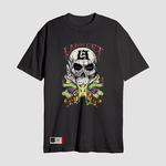 Camiseta Estampada Landfeet Preta Tema Caveira