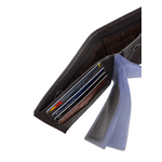 Carteira de couro 100% bovino porta cartões com ziper para notas e moedas