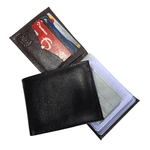 Carteira de couro 100% bovino porta cartões com ziper para notas e moedas