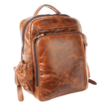 Mochila de Couro Modelo Rally whisky Urbano