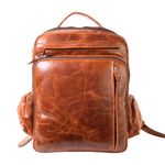 Mochila de Couro Modelo Rally whisky Urbano