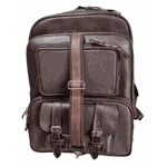 Mochila de Couro Legitimo tracker Café.
