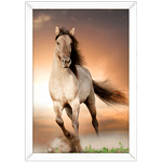 Cavalo 03 - Quadro com Moldura - Preto, Marrom, Rústica ou Branco