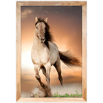 Cavalo 03 - Quadro com Moldura - Preto, Marrom, Rústica ou Branco