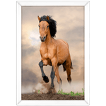Cavalo 04 - Quadro com Moldura - Preto, Marrom, Rústica ou Branco