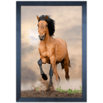Cavalo 04 - Quadro com Moldura - Preto, Marrom, Rústica ou Branco