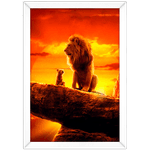 Leão 01 - Quadro com Moldura - Preto, Marrom, Rústica ou Branco