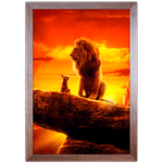 Leão 01 - Quadro com Moldura - Preto, Marrom, Rústica ou Branco