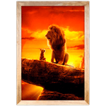 Leão 01 - Quadro com Moldura - Preto, Marrom, Rústica ou Branco