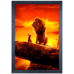 Leão 01 - Quadro com Moldura - Preto, Marrom, Rústica ou Branco