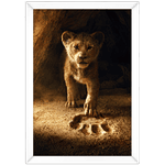 Leão 03 - Quadro com Moldura - Preto, Marrom, Rústica ou Branco