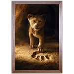Leão 03 - Quadro com Moldura - Preto, Marrom, Rústica ou Branco