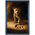 Leão 03 - Quadro com Moldura - Preto, Marrom, Rústica ou Branco