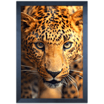 Onça 01 - Quadro com Moldura - Preto, Marrom, Rústica ou Branco