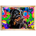 Art Street 04 - Quadro com Moldura - Preto, Marrom, Rústica ou Branco