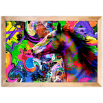 Art Street 06 - Quadro com Moldura - Preto, Marrom, Rústica ou Branco