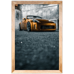 Carro 01 - Quadro com Moldura - Preto, Marrom, Rústica ou Branco