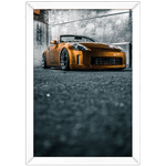 Carro 01 - Quadro com Moldura - Preto, Marrom, Rústica ou Branco