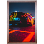 Carro 02 - Quadro com Moldura - Preto, Marrom, Rústica ou Branco