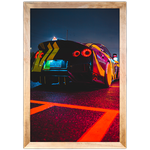 Carro 02 - Quadro com Moldura - Preto, Marrom, Rústica ou Branco