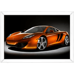 Carro 05 - Quadro com Moldura - Preto, Marrom, Rústica ou Branco