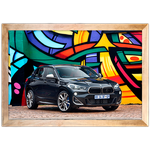 Carro 12 - Quadro com Moldura - Preto, Marrom, Rústica ou Branco