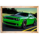 Carro 13 - Quadro com Moldura - Preto, Marrom, Rústica ou Branco