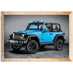 Carro 16 - Quadro com Moldura - Preto, Marrom, Rústica ou Branco