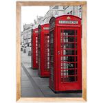 Branco e Vermelho 07 - Quadro com Moldura - Preto, Marrom, Rústica ou Branco