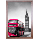 Branco e Vermelho 13 - Quadro com Moldura - Preto, Marrom, Rústica ou Branco