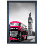 Branco e Vermelho 13 - Quadro com Moldura - Preto, Marrom, Rústica ou Branco