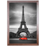 Branco e Vermelho 14 - Quadro com Moldura - Preto, Marrom, Rústica ou Branco