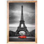 Branco e Vermelho 14 - Quadro com Moldura - Preto, Marrom, Rústica ou Branco