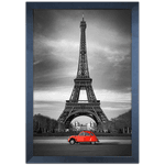 Branco e Vermelho 14 - Quadro com Moldura - Preto, Marrom, Rústica ou Branco