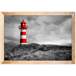 Branco e Vermelho 11 - Quadro com Moldura - Preto, Marrom, Rústica ou Branco