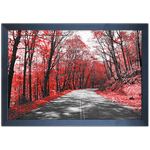 Branco e Vermelho 12 - Quadro com Moldura - Preto, Marrom, Rústica ou Branco