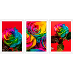 Conjunto 27 - Imagem Preto e Dourado com 3 Quadros - Com Moldura - Preto, Marrom, Rústica ou Branco